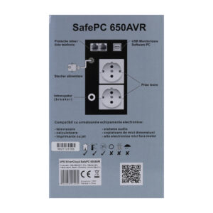 UPS SilverCloud SafePC 650AVR galia 360W LCD ekranas kompiuterio stebėjimo programinė įranga - Image 12