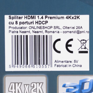 HDMI 1.4 Premium 4Kx2K skirstytuvas su 8 HDCP prievadais