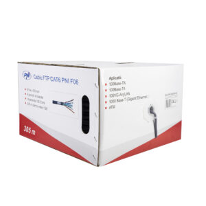 FTP kabelis CAT6 PNI F06 su 4 poromis 1 Gigabit internetui ir stebėjimo sistemoms, ritė 305m - Image 2