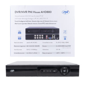 DVR/NVR PNI House AHD880, 8 analoginiai kanalai 4K-N arba 8 IP kanalai 5MP, H265+, garso įvestis, garso išvestis, USB2.0, 2 x SATA maks. 8TB - Image 4