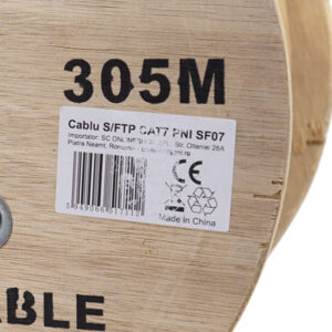 S/FTP CAT7 PNI SF07 kabelis, 10Gbps, 1000MHz, internetui ir stebėjimo sistemoms, 305m ritė, varinis - Image 6