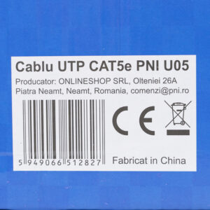 CAT5e UTP kabelis PNI U05 su 4 poromis internetui 1 Gigabit ir stebėjimo sistemoms, ritė 305m - Image 5
