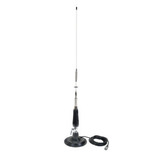 Sulankstoma CB PNI LED 850 antena su 145 mm magnetiniu pagrindu, 85 cm ilgio, 26-28 MHz, 300 W, šviečia siuntimo metu, PL sriegio tipas, be priedų