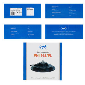 Magnetinis pagrindas PNI 145 / PL 145mm su 4m kabeliu ir PL259 jungtimi - Image 3