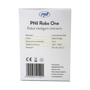PNI Robo One interaktyvus išmanusis robotas, valdymas balsu, jutikliniai mygtukai, geltonas - Image 8