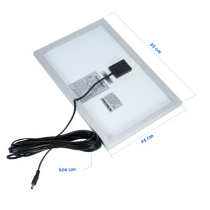 PNI GreenHouse H01 30W saulės fotovoltinė sistema su 12V / 7Ah akumuliatoriumi, USB / radiju / MP3, 2 LED lemputėmis - Image 8