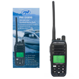 Nešiojama jūrinė radijo stotelė PNI DS890, 88 kanalai, 10 orų kanalų, reguliuojamas Squelch, Roger Beep, Dual Watch, Scan, Call, NRC, 1800mAh baterija, IP67 - Image 8