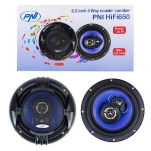 Koaksialiniai automobilių garsiakalbiai PNI HiFi650, 120W, 16.5 cm, 3 juostų, komplekte su grotelėmis, 2 vnt. - Image 7