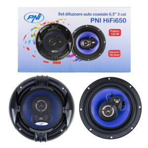 Koaksialiniai automobilių garsiakalbiai PNI HiFi650, 120W, 16.5 cm, 3 juostų, komplekte su grotelėmis, 2 vnt. - Image 8