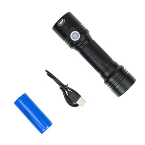 PNI Adventure F200 aliumininis dvigubas žibintuvėlis su LED, 4000mAh baterija, 3 didelės diafragmos LED ir vienu su fokusavimu bei PNI CHG300 maitinimo šaltinis su USB C prievadu, QC3.0, PD3.0, PPS ir USB-A prievadu, 30W - Image 3