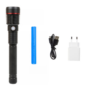 Aliumininis žibintuvėlis PNI Adventure F450, su fokusavimo funkcija, BOOST, LED 20 W, 1500 lm iki 450 m, 4400 mAh, IPX5, su pridedamu PNI CHG300 maitinimo šaltiniu - Image 5