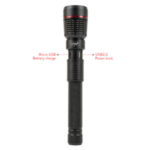 Aliumininis žibintuvėlis PNI Adventure F450, su fokusavimo funkcija, BOOST, LED 20 W, 1500 lm iki 450 m, 4400 mAh, IPX5, su pridedamu PNI CHG300 maitinimo šaltiniu - Image 7