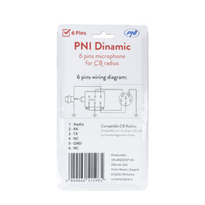 PNI Dynamic 6 kontaktų mikrofonas CB radijo stotelei - Image 6