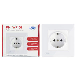 Paprastas įmontuojamas elektros lizdas PNI WP101W su stikliniu rėmeliu, 16A, 4000W, 230V - Image 3