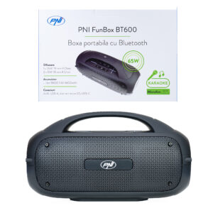 PNI FunBox BT600 portable speaker, with Bluetooth, 65W, MP3 player, card reader, USB, wireless microphone, 4400mAh battery, IPX4 - Image 6