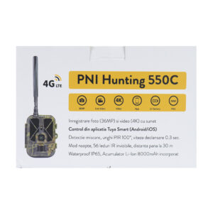 Medžioklės kamera PNI Hunting 550C Internet 4G LTE, tiesioginė prieiga ir pranešimai per „Tuya“ programėlę, įkraunama baterija 8000 mAh komplekte - Image 5