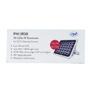 Infraraudonųjų spindulių LED prožektorius PNI IR30 vaizdo kameroms ir CCTV sistemoms, 30 IR LED, atstumas 80 m, IP66 - Image 8