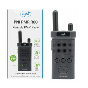 Nešiojama radijo stotelė PNI PMR R60 446MHz, 0.5W, 16 programuojamų kanalų, 16 PMR ir 50 CTCSS tonų bei 104 DCS, nuskaitymas, klaviatūros užraktas, SOS, monitorius, 1200mAh baterija - Image 11