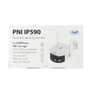 Vaizdo stebėjimo kamera PNI IP590, belaidė, su IP, dvigubas objektyvas, 2 x 2MP, 180 laipsnių, „micro SD“ kortelės lizdas - Image 7
