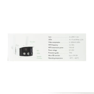 Vaizdo stebėjimo kamera PNI IP590, belaidė, su IP, dvigubas objektyvas, 2 x 2MP, 180 laipsnių, „micro SD“ kortelės lizdas - Image 9