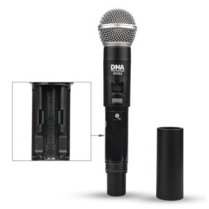 DNA Professional DVS2 - belaidis mikrofonas, 2 rankiniai siųstuvai + bazinė stotelė (560–590 MHz) - Image 3