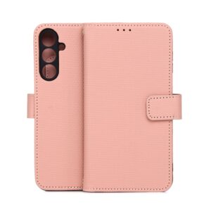Išmanusis „Triangle“ dėklas, skirtas Samsung Galaxy A16 4G / A16 5G / M16 5G, juodas, rožinis