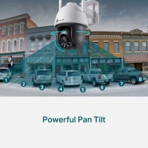 TP-Link VIGI C540-W VIGI 4MP Outdoor Full-Color Wi-Fi Pan Tilt Tinklo kamera - Image 3
