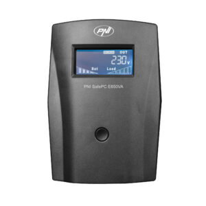 PNPC SafePC E650VA UPS, galia 390W, 1.8A, 2 x 230V išvestis, LCD ekranas - Image 8