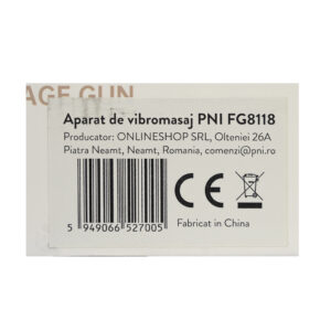 PNI FG8118 vibruojantis masažuoklis, 4 masažo galvutės, 6 intensyvumo lygiai, 1800 mAh baterija komplekte - Image 4