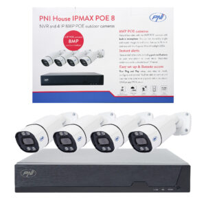 PNI House IPMAX POE 8 vaizdo stebėjimo rinkinys, NVR su 4 POE prievadais ir 4 8MP IP kameromis - Image 8