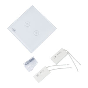 Dvigubas jungiklis su lietimui jautriu valdymu ir šviesos reguliatoriumi PNI SafeHome DIM202, 2X700W, su fazės laidu, be nulio, stiklinis - Image 5