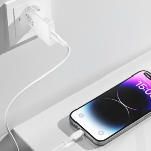 Sieninis įkroviklis 4smarts PDPlug Slim 30W GaN USB-C baltas - Image 5