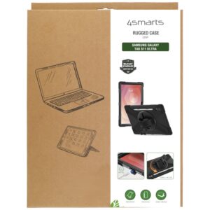 Dėklas 4Smart Rugged Grip, skirtas Samsung Galaxy Tab S11 Ultra, juodas - Image 7