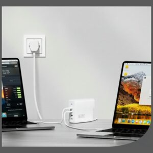 Sieninis įkroviklis 4smarts GaN Flex Pro Travel 200W 4 USB-C baltas - Image 4