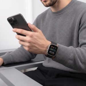 Tech-Protect SILICONE LINE WATCH 8 / 9 / 10 / 11 / 12 / SE / ULTRA (44 / 45 / 46 / 49 MM) JUODAS - Image 3