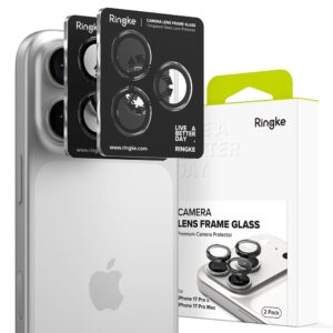 FOTOAPARATO APSAUGA RINGKE CAMERA FRAME PROTECTOR 2-PACK iPhone 17 PRO / 17 PRO MAX JUODA