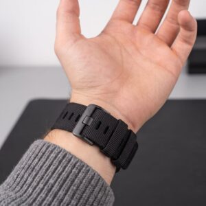 Tech-Protect NYLON CLASSIC GARMIN FENIX 5X / 5X PLUS / 6X / 6X PRO / 7X / 8 / 8 PRO / 9 / 9 PRO (47 MM) JUODAS - Image 4