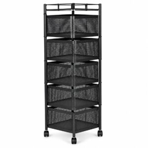 Virtuvės lentyna pagalbininkas organizatorius sukamomis lentynomis 5 pakopų metalinis ModernHome - Image 5