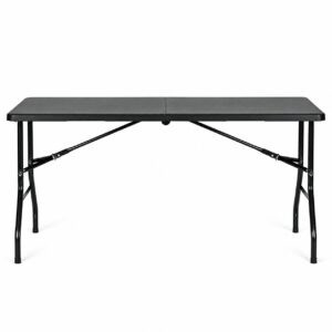 Sudedamas sodo kateringinis stalas 153x70 cm, lagamino tipo, juodas MultiGarden - Image 5