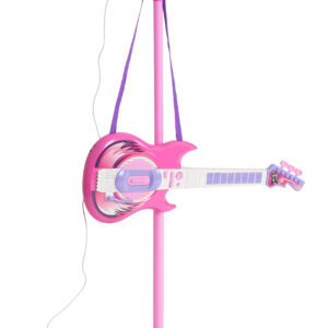 Elektrinės gitaros ir mikrofono rinkinys su stovu vaikams – suderinamas su MP3 - Image 5