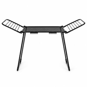 Pastatoma drabužių džiovykla 20 metrų su kabliukais, sulankstoma, juoda ModernHome - Image 5