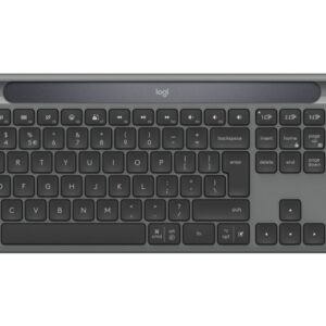 Logitech Signature Slim Solar+ K980 Belaidė klaviatūra, RF Wireless+Bluetooth, US Int, Graphite