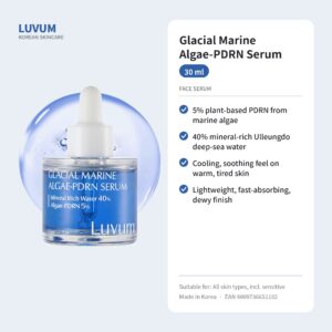 LUVUM Glacial Marine Algae-PDRN veido serumas 30 ml - korėjietiškas serumas su 5 % augaliniu PDRN - Image 2