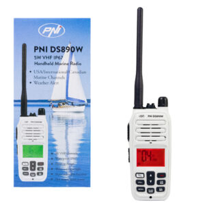 Nešiojama jūrinė radijo stotelė PNI DS890W, 88 kanalai, 10 orų kanalų, reguliuojamas Squelch, Roger Beep, Dual Watch, Scan, Call, NRC, 1800mAh baterija, IP67 - Image 4
