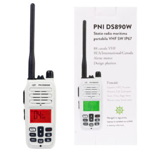 Nešiojama jūrinė radijo stotelė PNI DS890W, 88 kanalai, 10 orų kanalų, reguliuojamas Squelch, Roger Beep, Dual Watch, Scan, Call, NRC, 1800mAh baterija, IP67 - Image 5