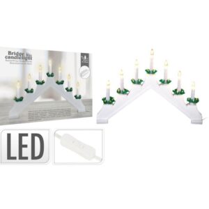 Kalėdinė žvakidė su LED apšvietimu, 30 cm, 7 LED - Image 2