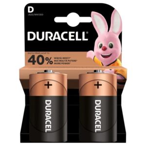 Elementai DURACELL, D/LR20, 1.5V, 2 vnt.