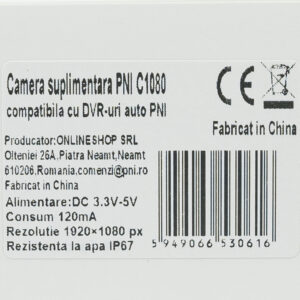 PNI C1080 papildoma kamera, suderinama su PNI Voyager automobiliniais vaizdo registratoriais - Image 2