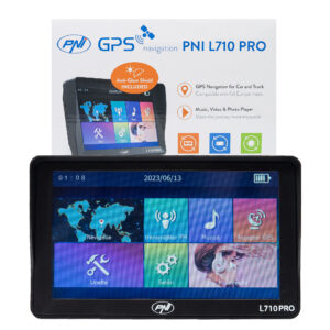 PNI L710 PRO GPS navigacijos sistema su skydeliu nuo saulės, 7 colių, 800 MHz, 256MB DDR, 16GB vidinė atmintis, FM siųstuvas, su dviem automobiliniais įkrovikliais komplekte - Image 5