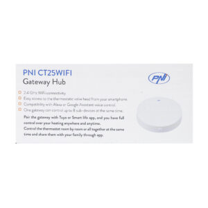 PNI CT25WIFI interneto šliuzas, skirtas PNI CT25T termostatinei galvutei, radiatoriaus temperatūros valdymui per „Tuya Smart“ mobiliąją programėlę, integravimui į scenarijus ir išmaniąją automatizaciją su kitais suderinamais „Tuya“, „Alexa“ ir „Google Assistant“ produktais - Image 8
